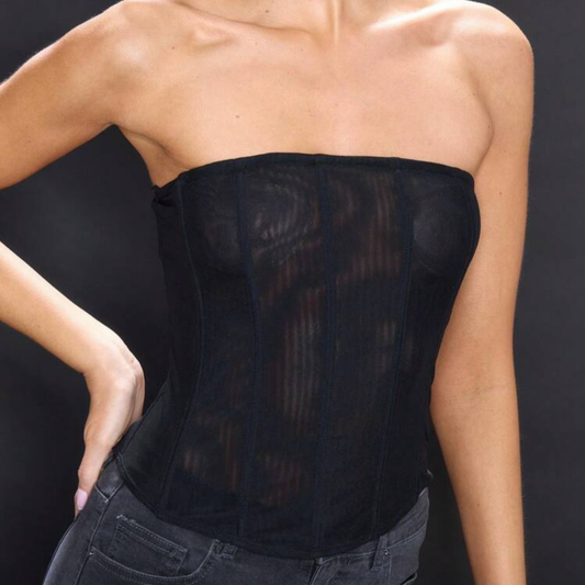 Black Mesh Corset
