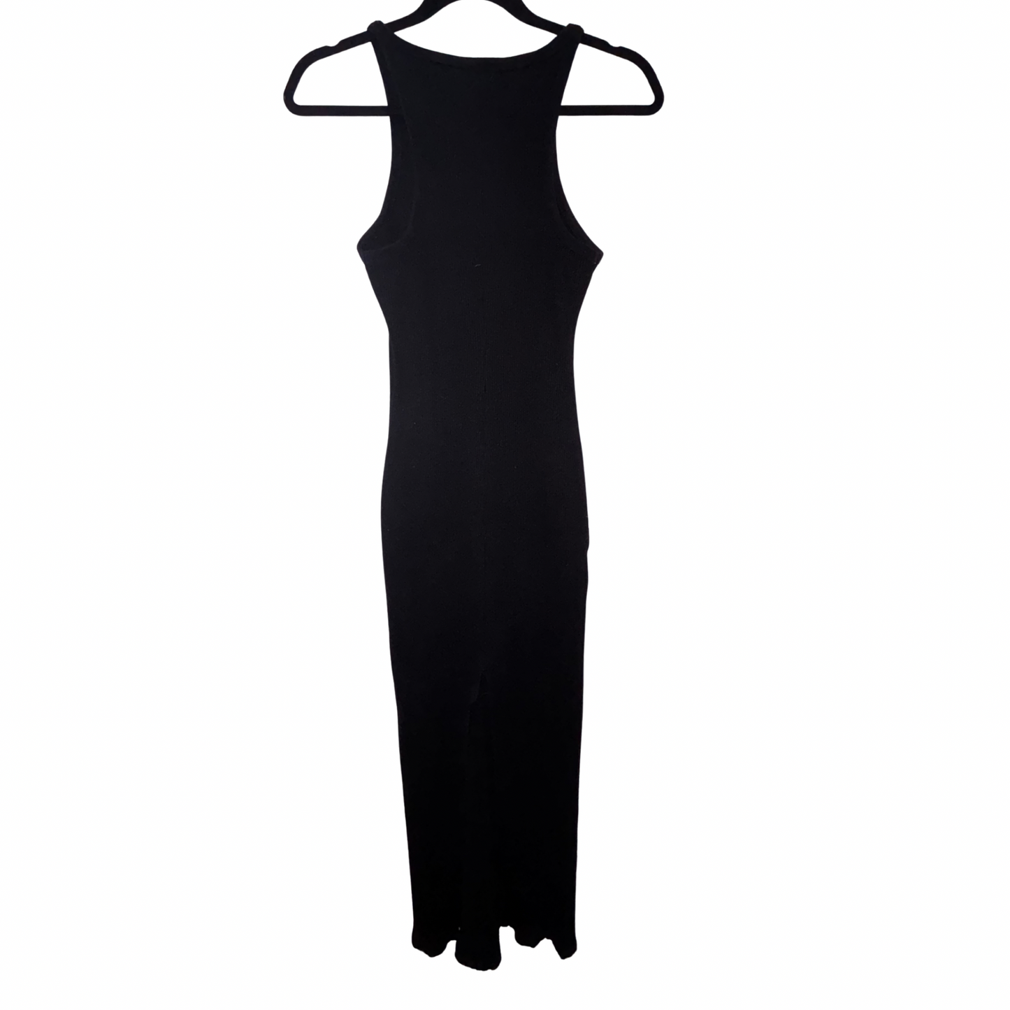 Bershka Black Ribbed Maxi Dress