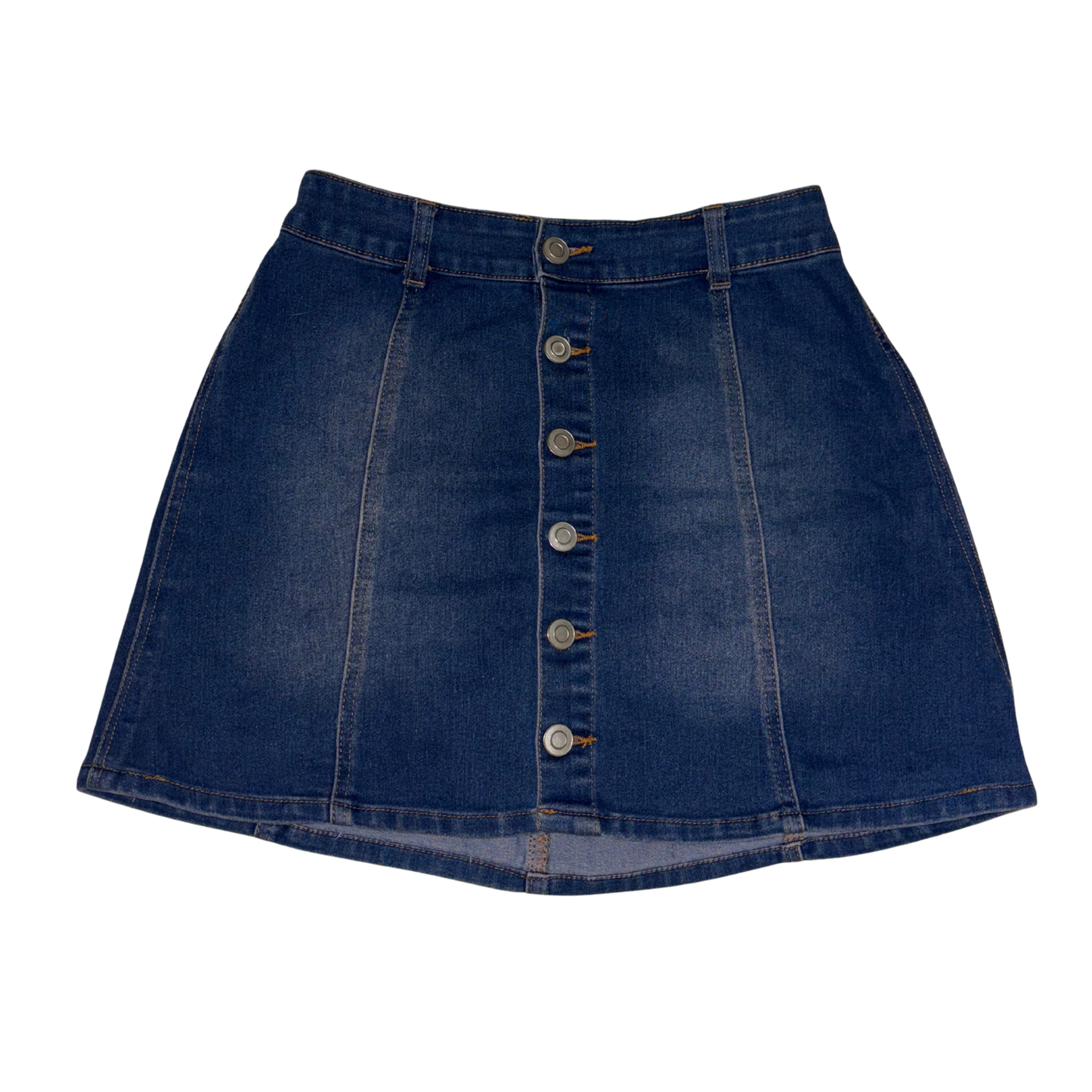 Button Up Denim Skirt