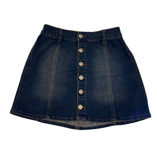 Button Up Denim Skirt