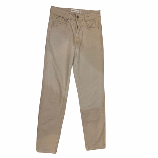 Stradivarius Slim Fit Beige Jeans