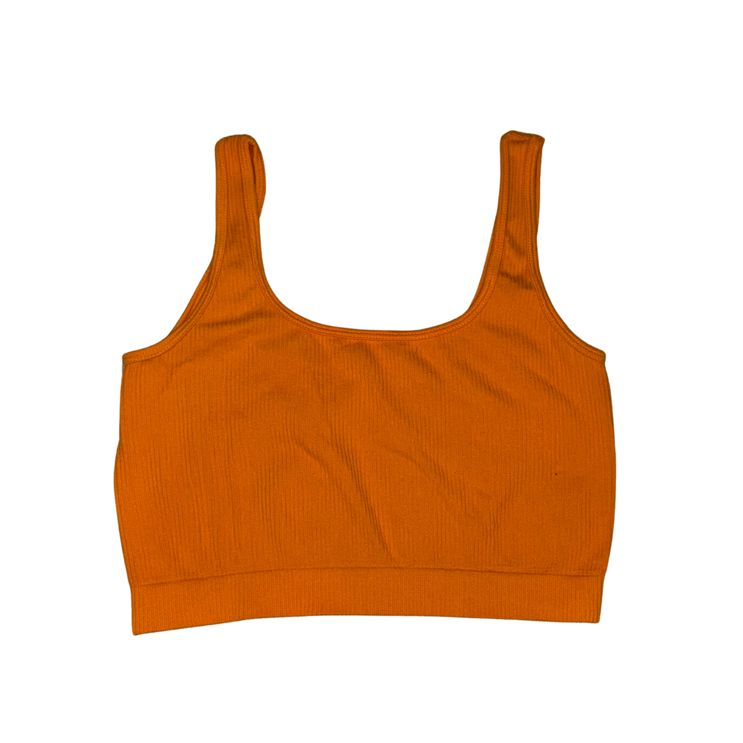 Lefties Orange Ribbed Sports Crop Top