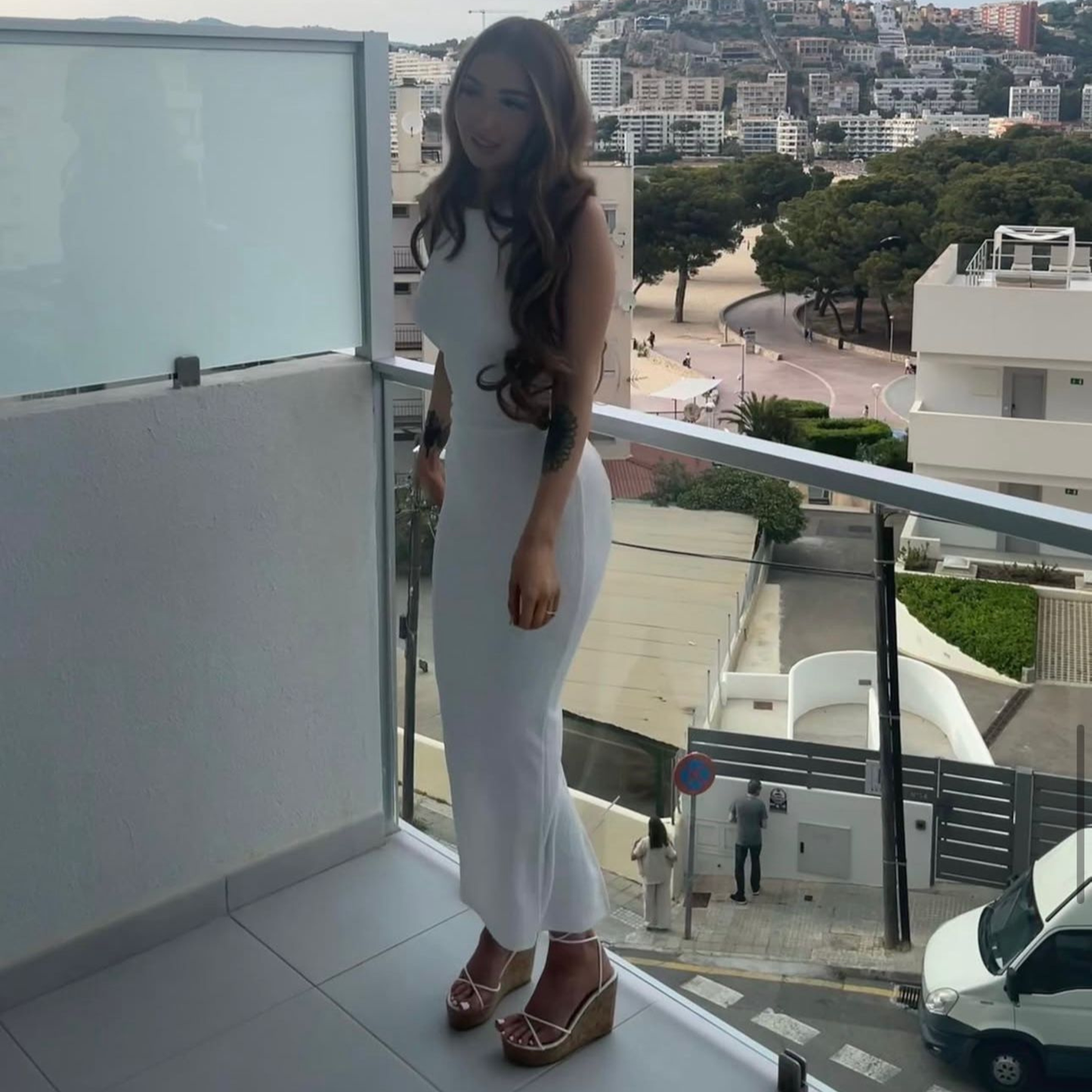 White Backless Maxi Dress