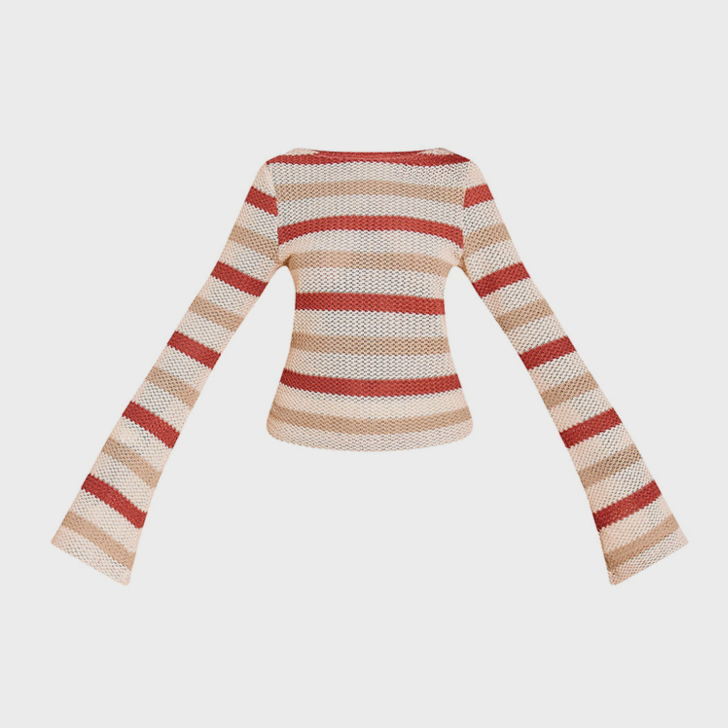 PLT Textured Striped Boat Neck Top