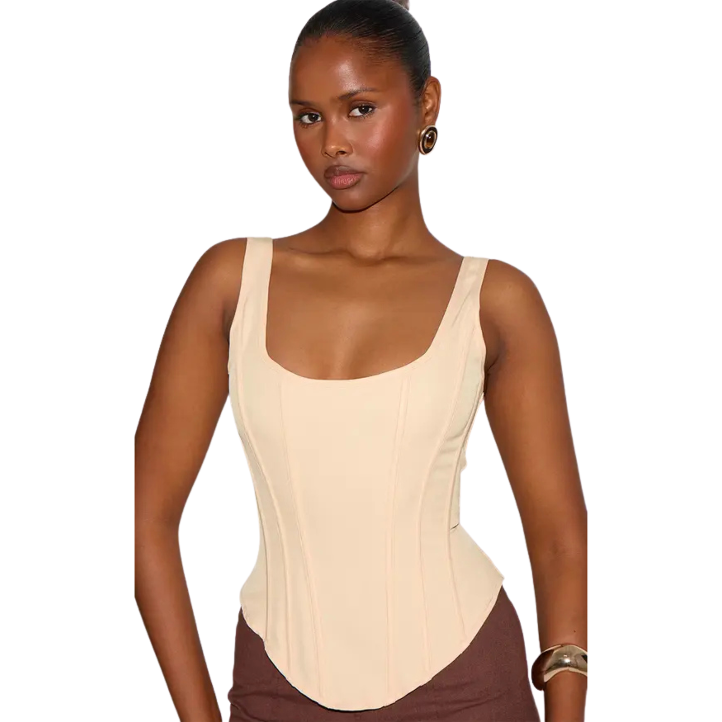 PLT Beige Corset Top