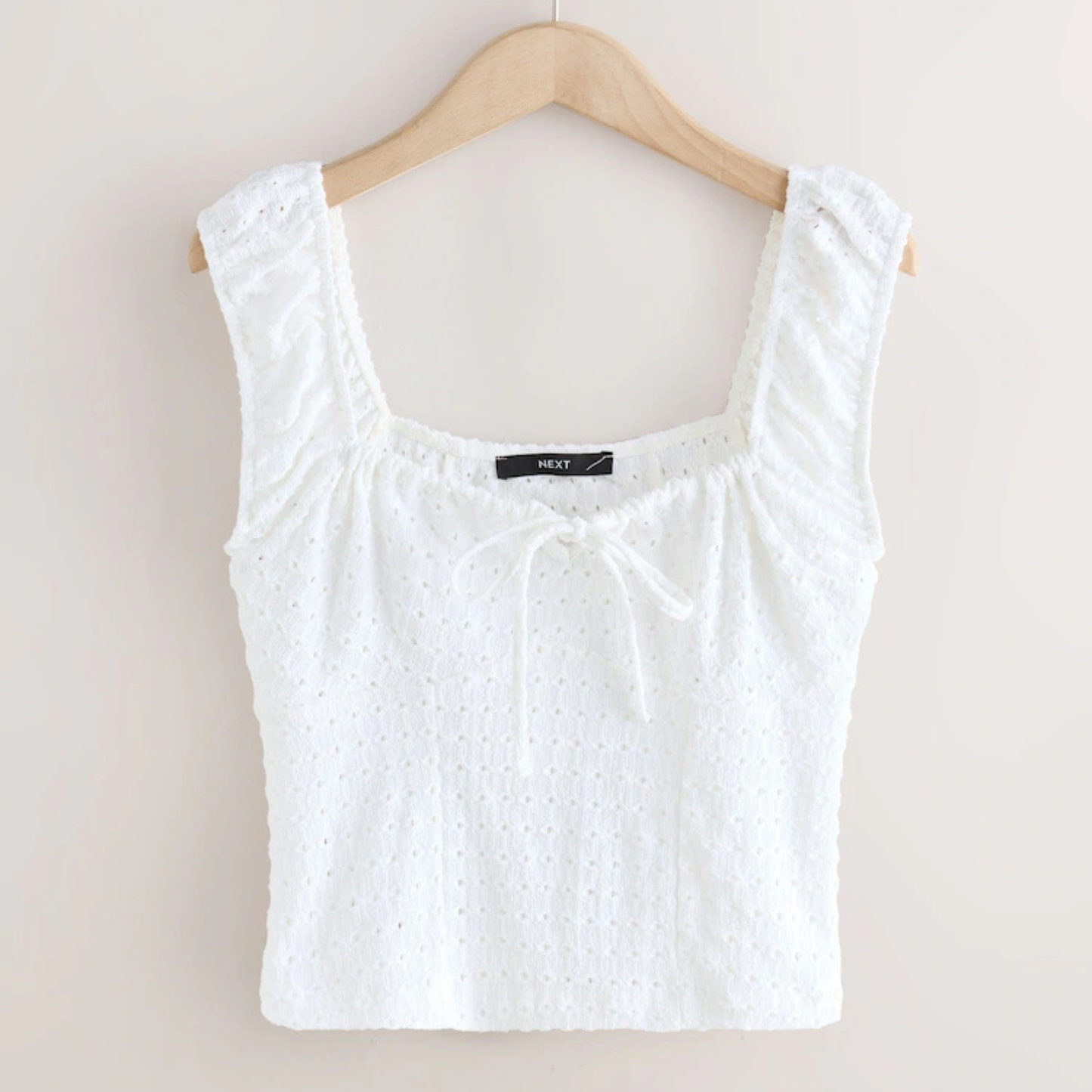 Next White Crochet Top