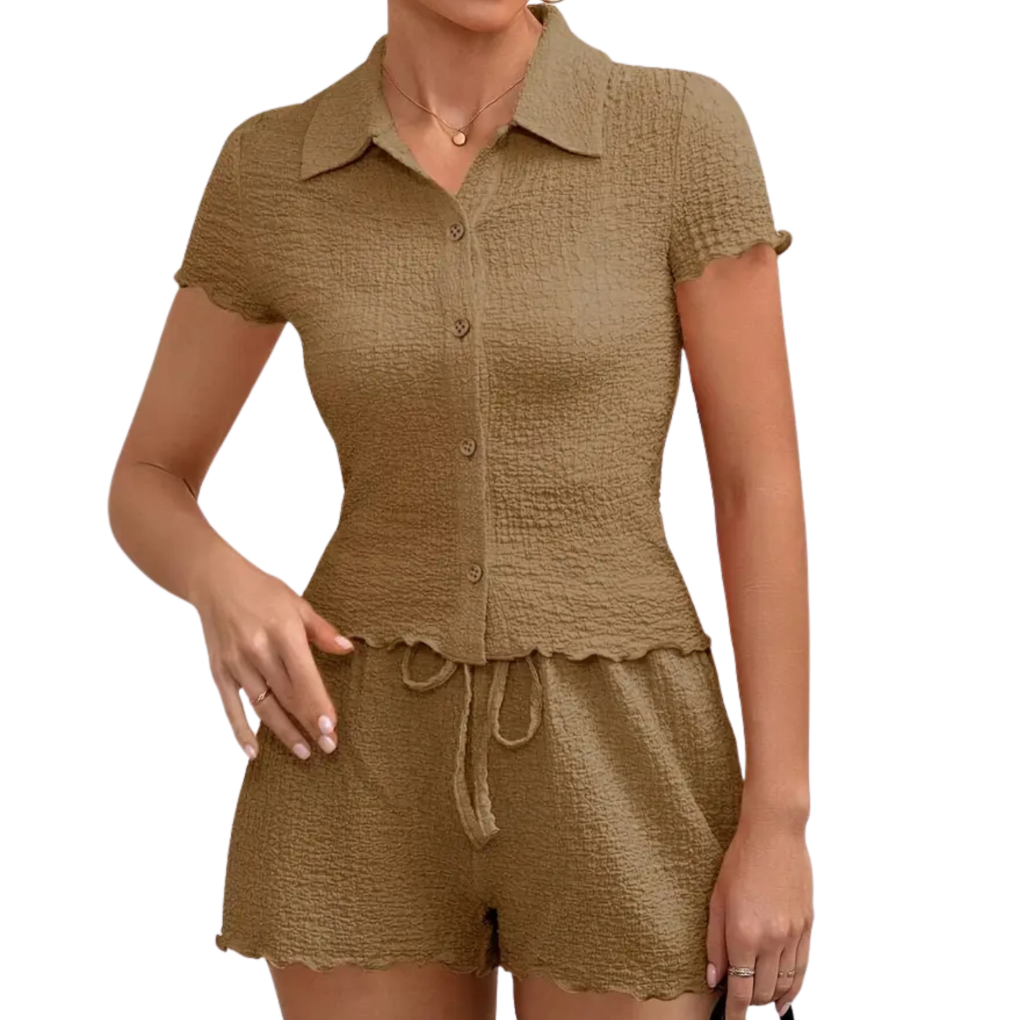 Brown Suckered Co-Ord