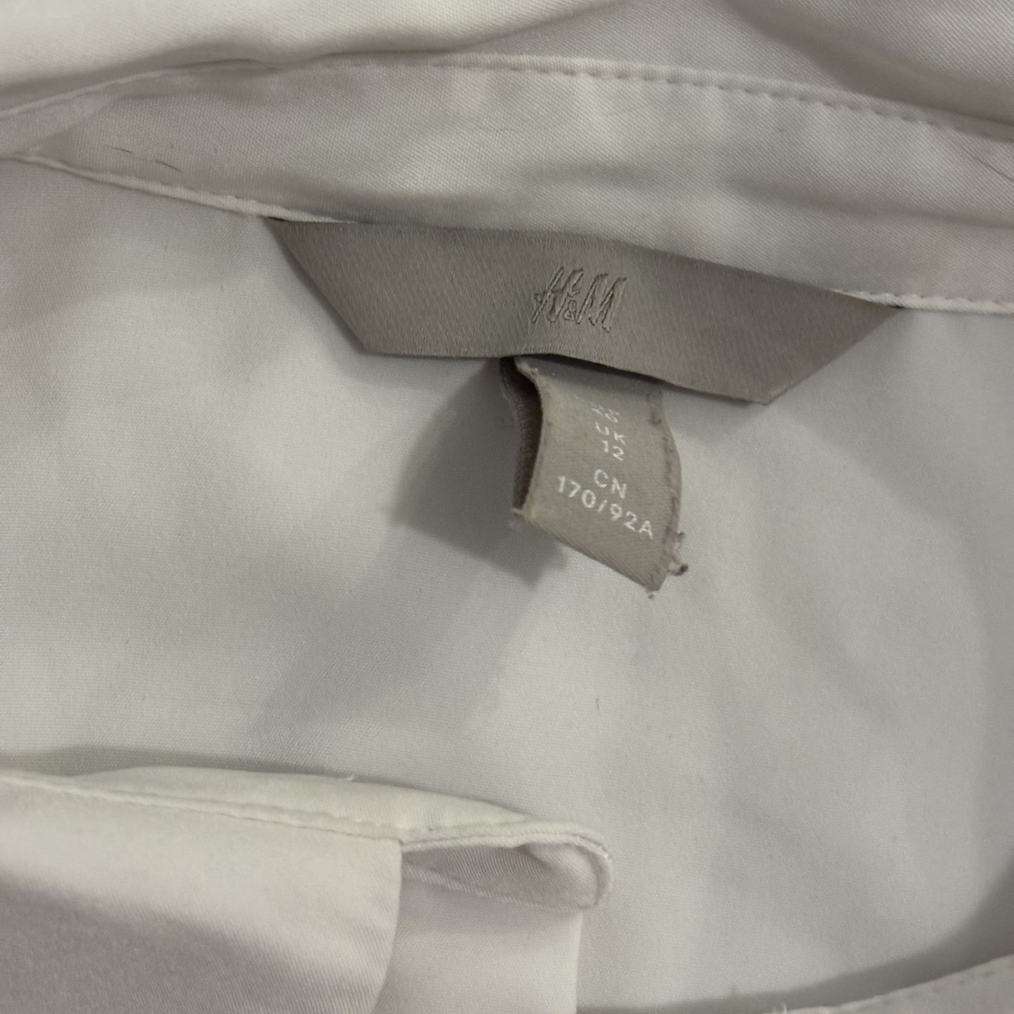 H&M White Long Sleeve Shirt