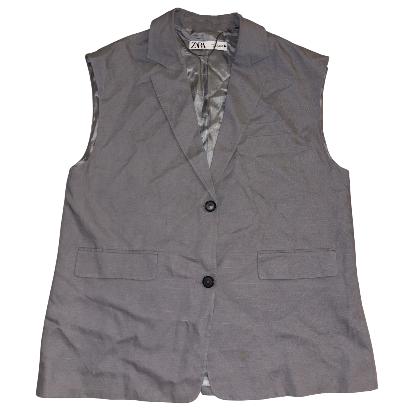 Zara Grey Sleeveless Blazer