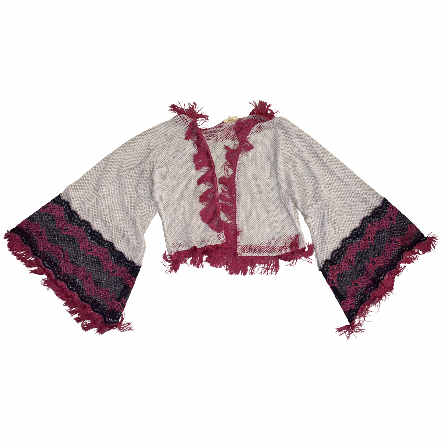 White Open Knit Cardigan