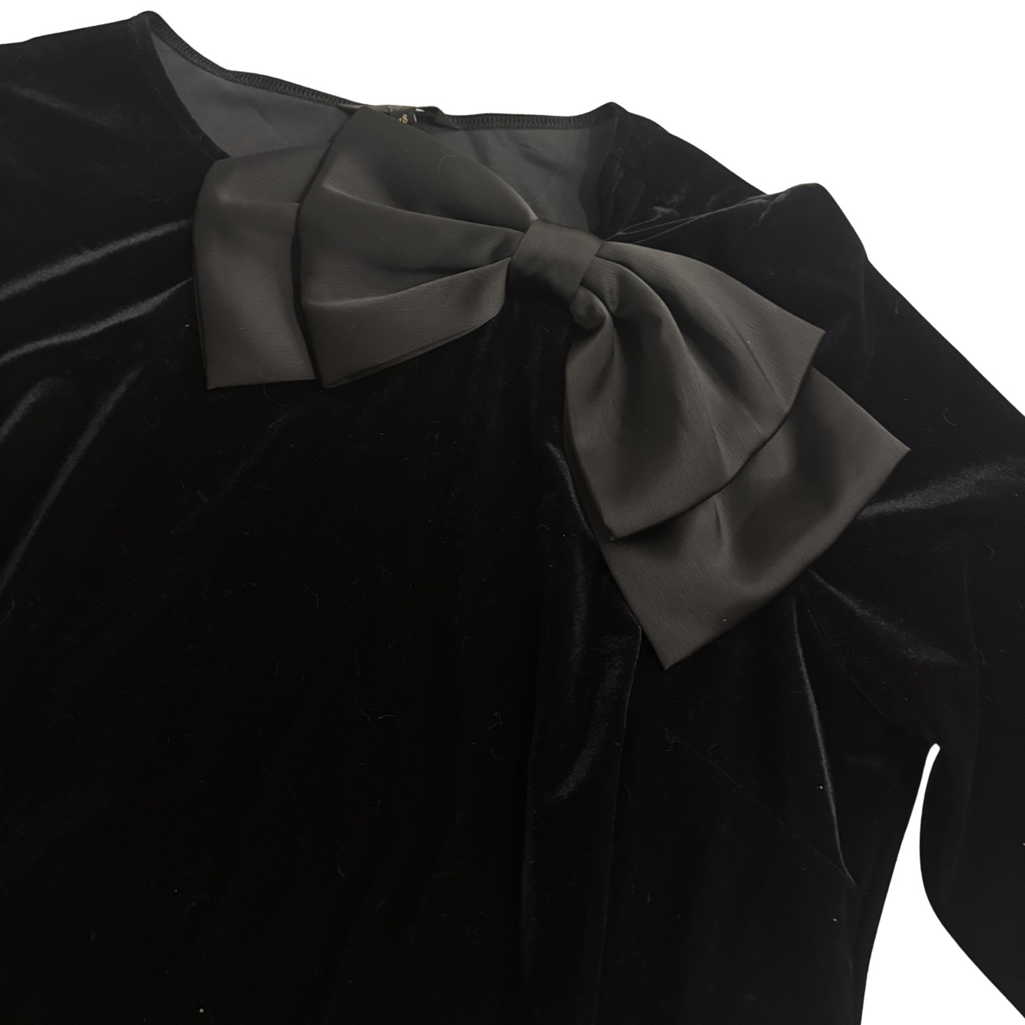 GWD Black Velvet Bow Top