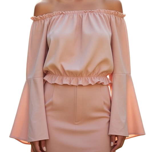 Pink Off Shoulder Top