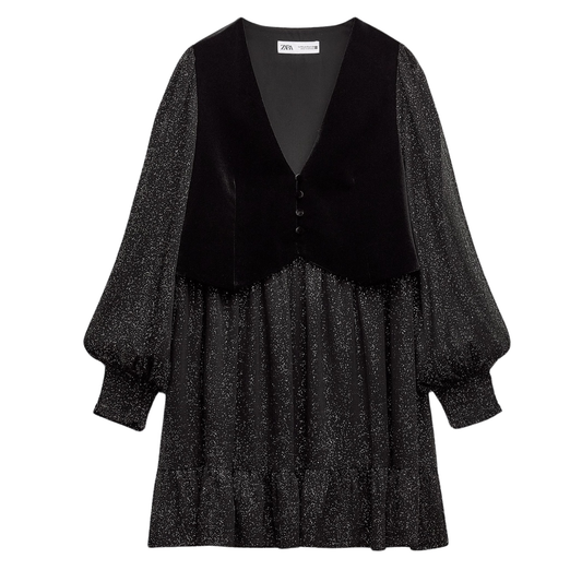 Zara Black Sparkle Dress