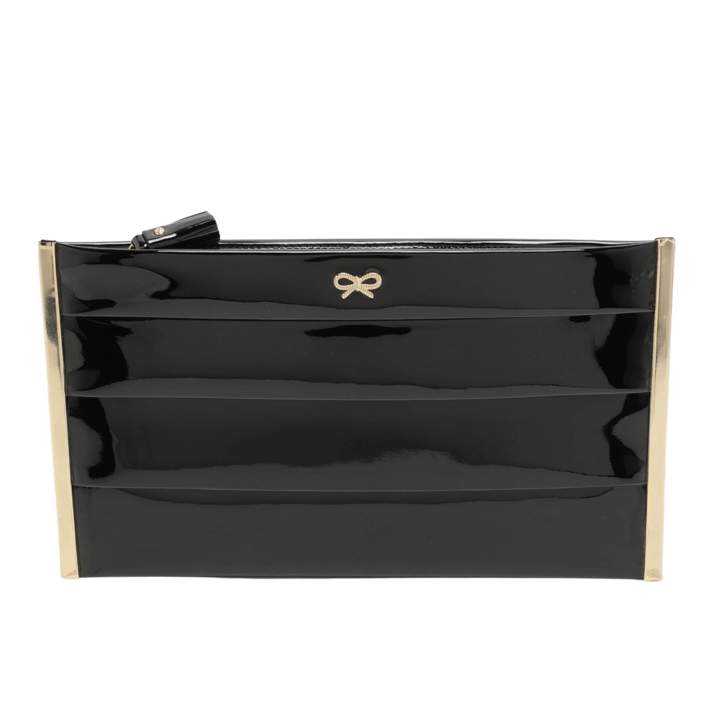 Anya Hindmarch Black Patent Leather Clutch