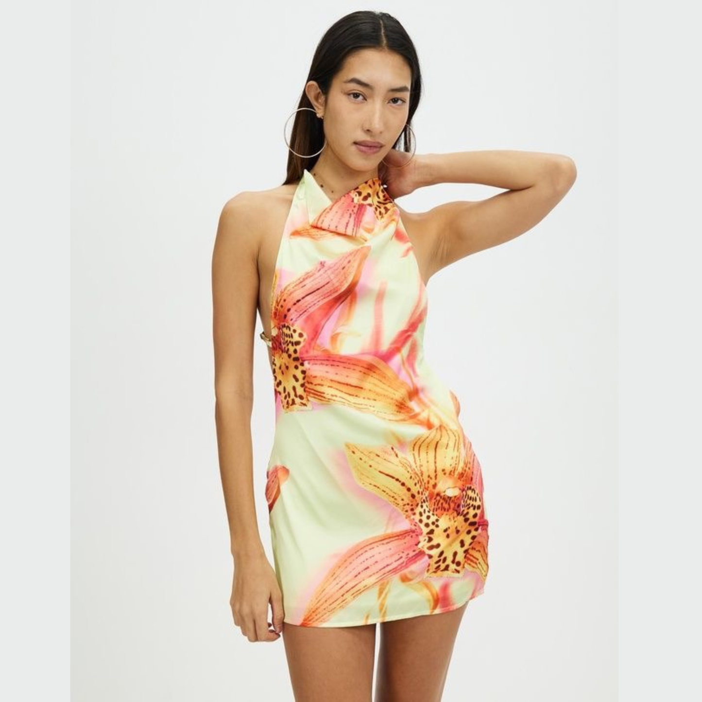 Yellow & Pink Floral Dress