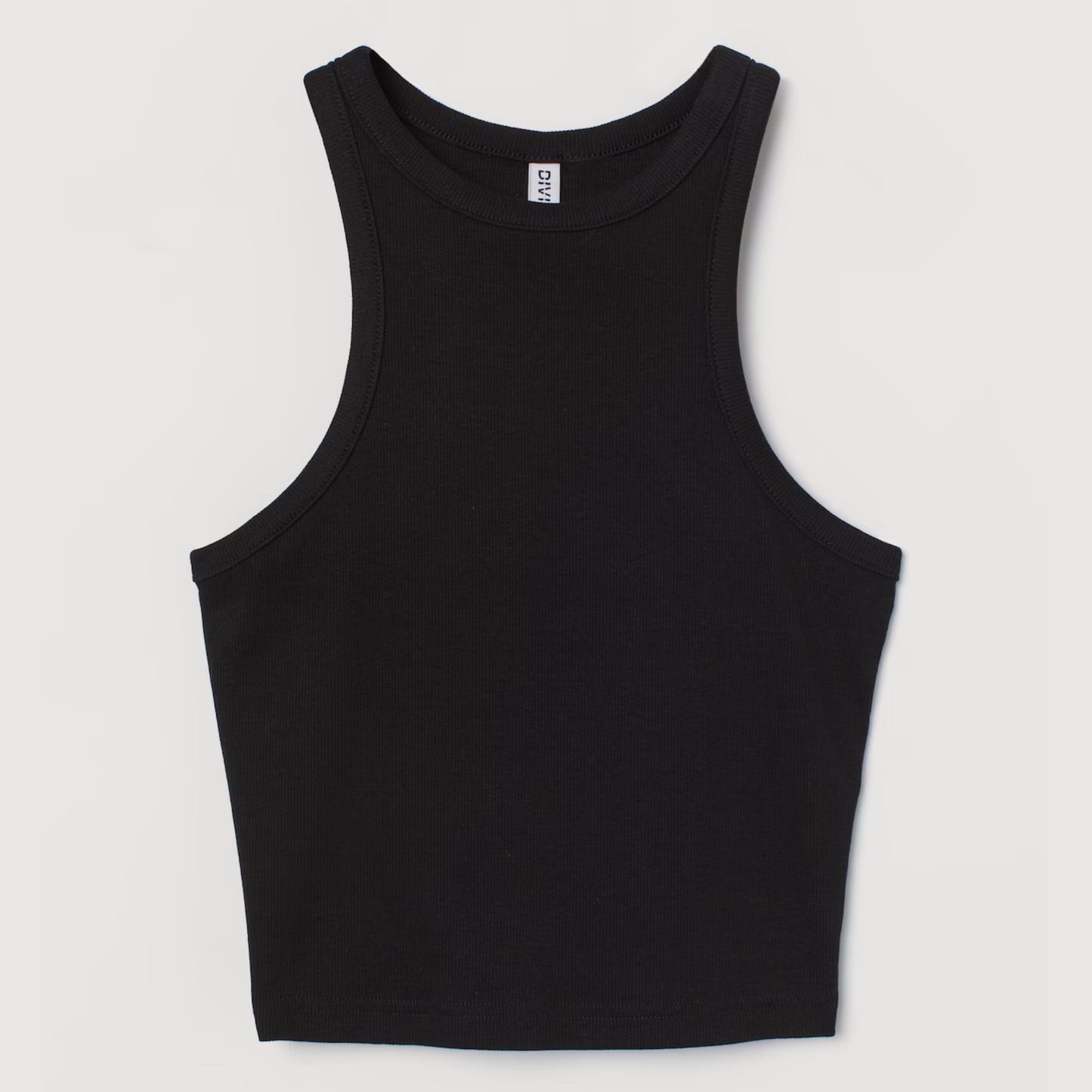 H&M Black Ribbed Halterneck Tank Top
