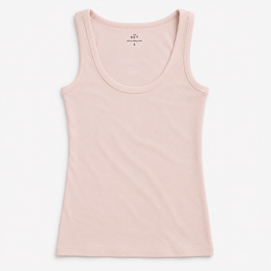 Next Pink Ribbed Tank Top