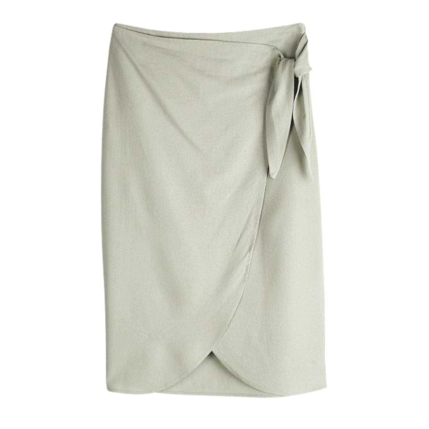 Pieces Blue Tie Side Midi Skirt