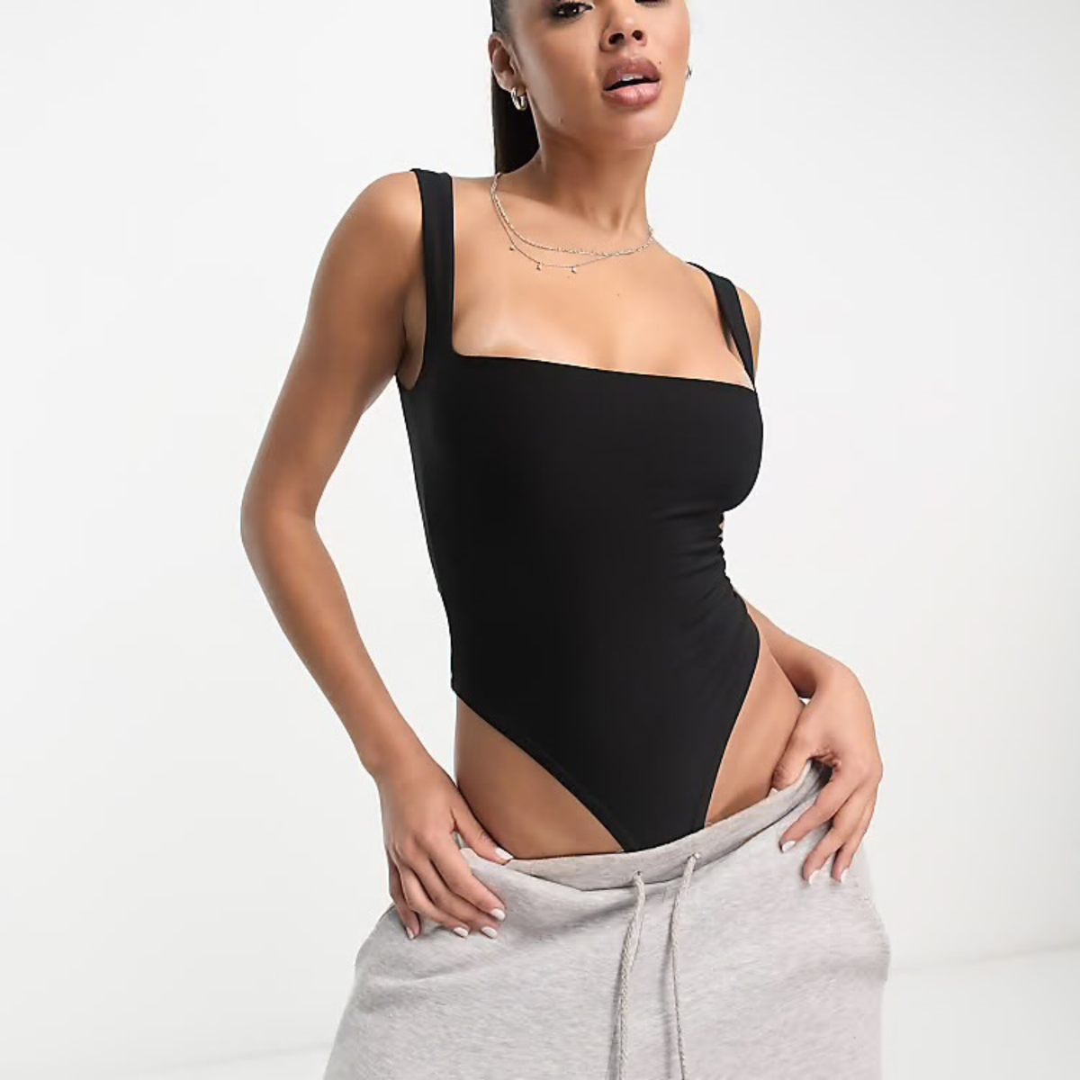 Fashion Killa Black Slinky Bodysuit