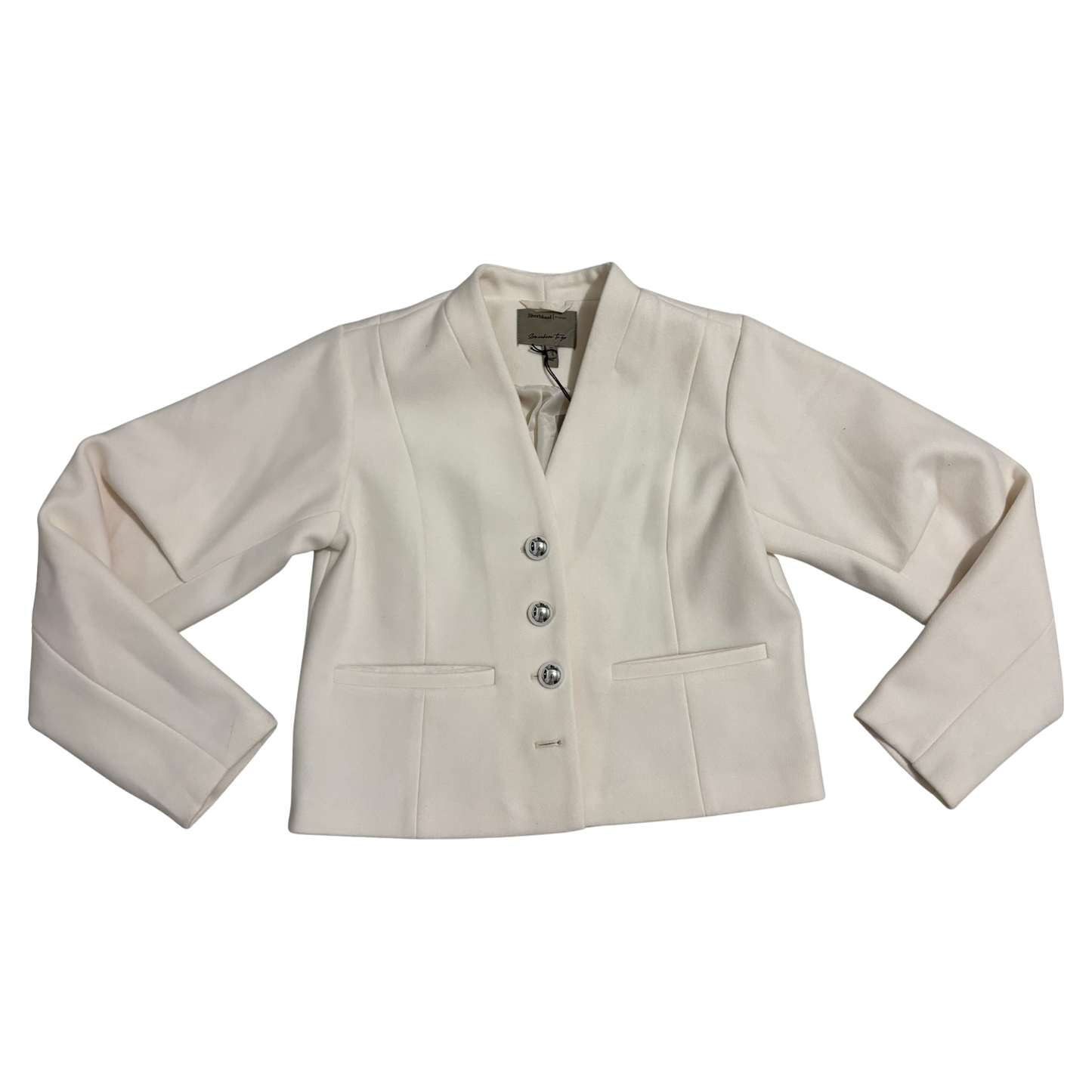 River Island Cream Button Up Jacket