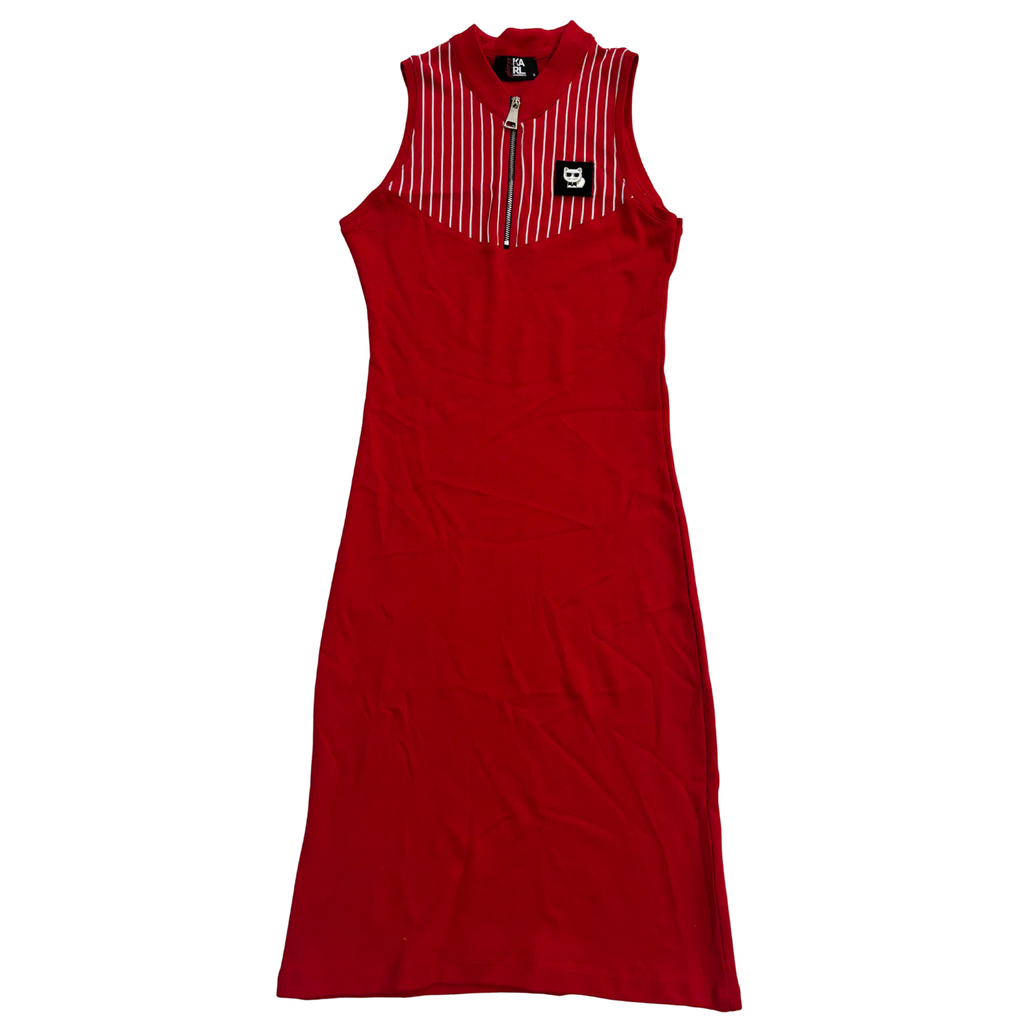 Karl Lagerfeld Red Zip-up Dress