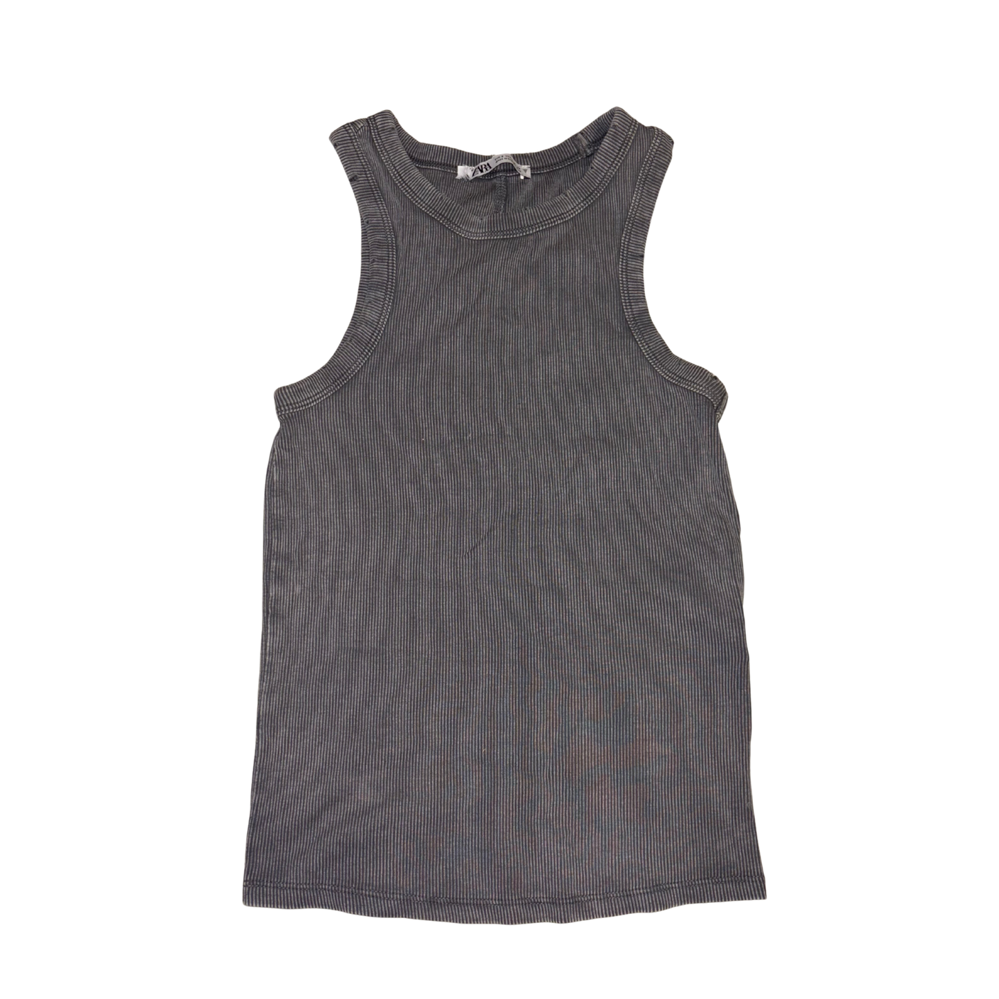 Zara Grey Washed Halter Neck Top