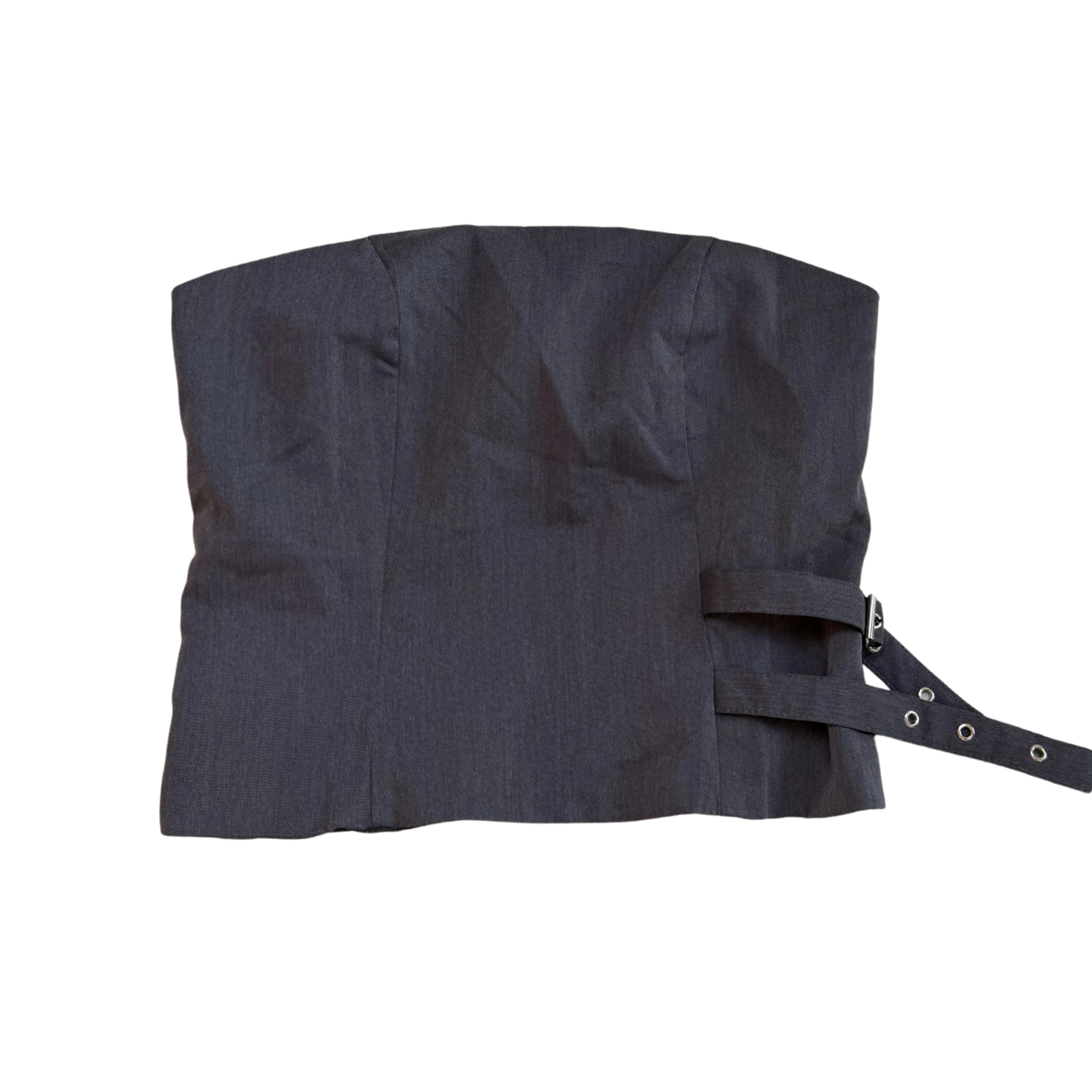 Grey Buckle Bandeau Top