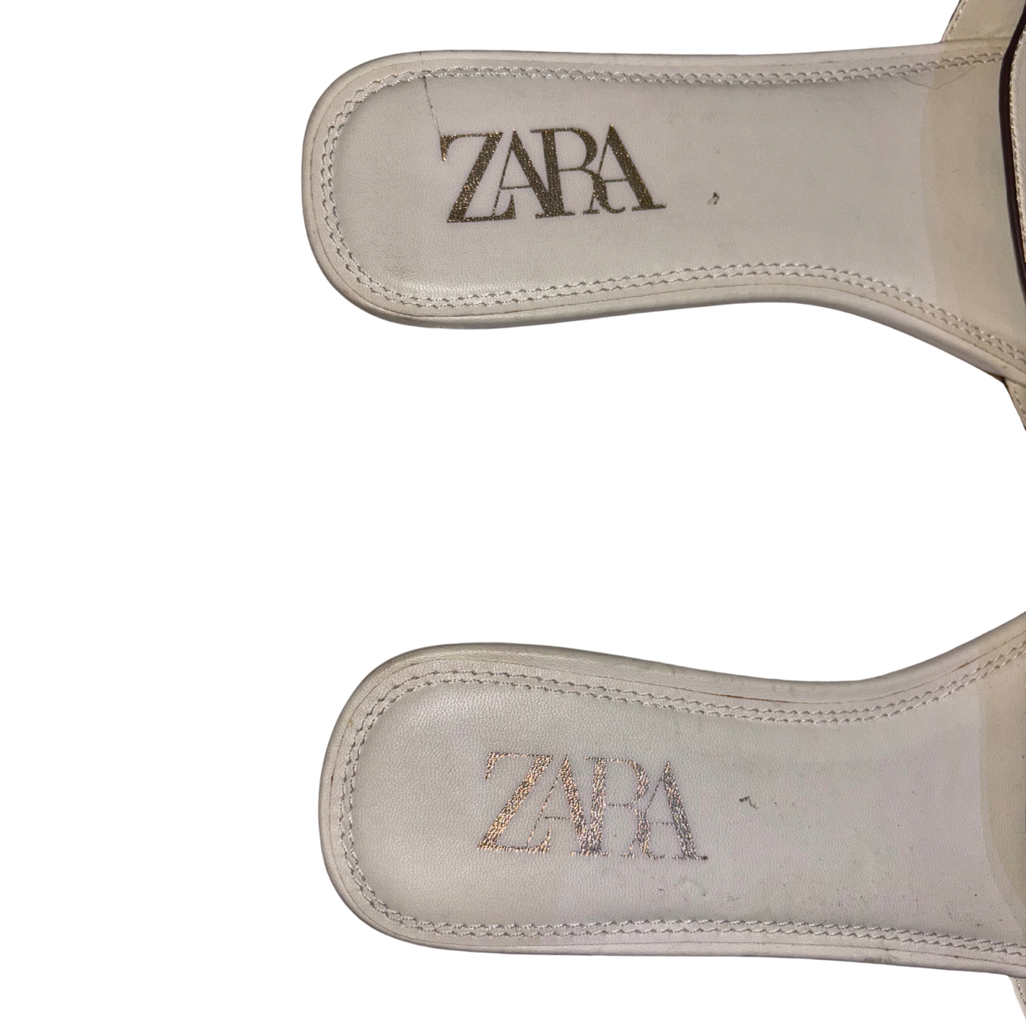 Zara Cream Leather Sandals