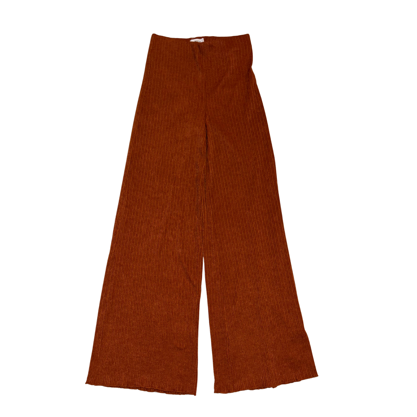 Reserved Orange Ribbed Flared Pants