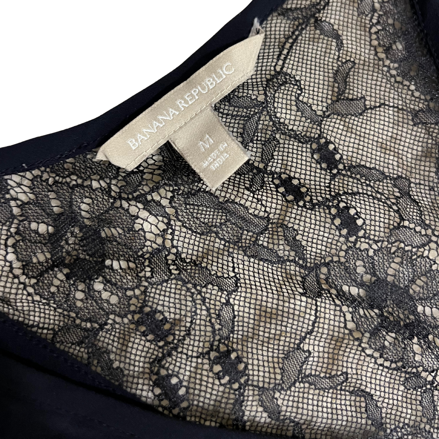 Banana Republic Black Lace Detail Top