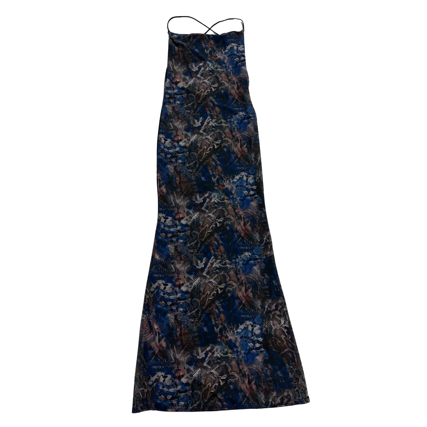 Grace Jacob Mesh Ruched Maxi Dress