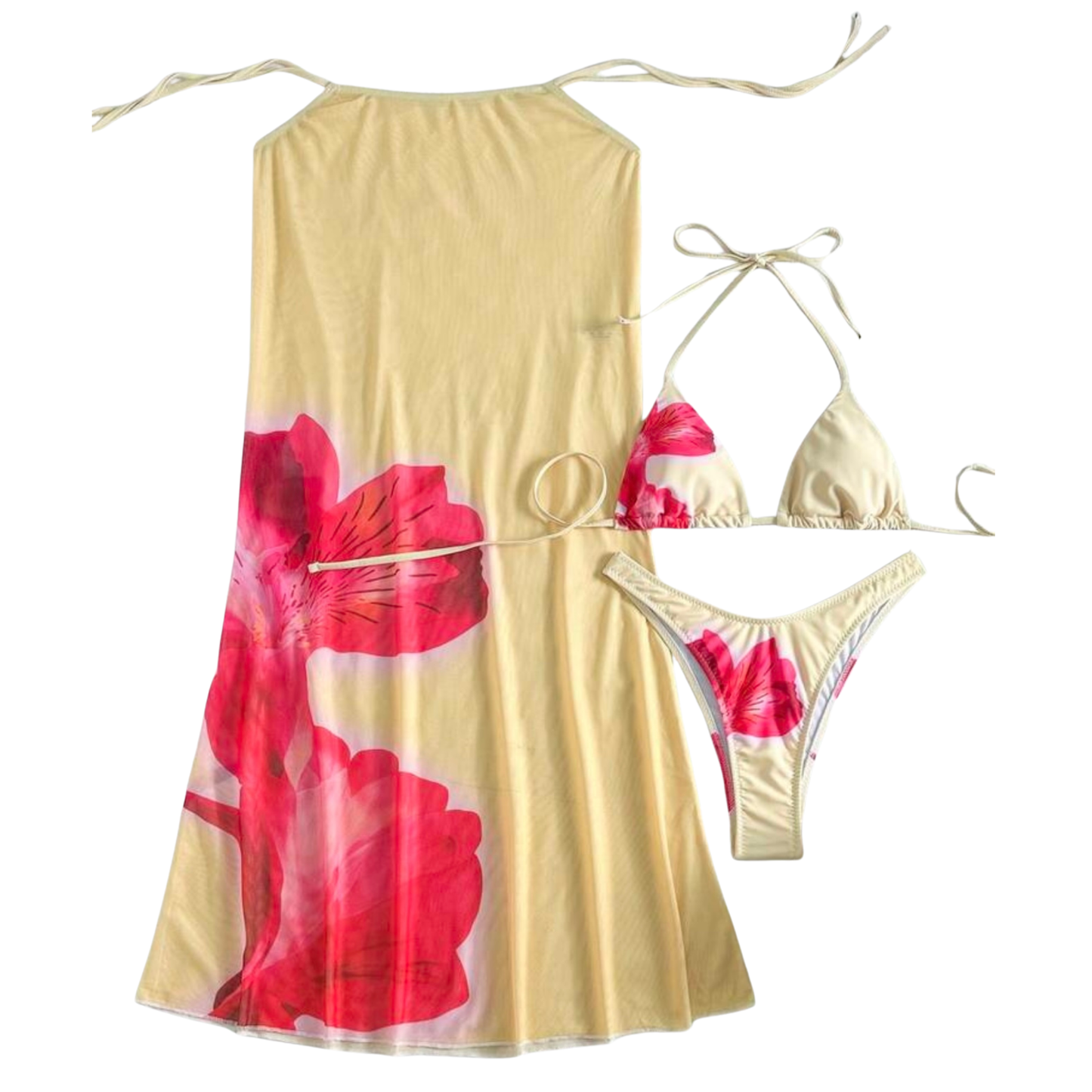 Yellow Floral Bikini Set