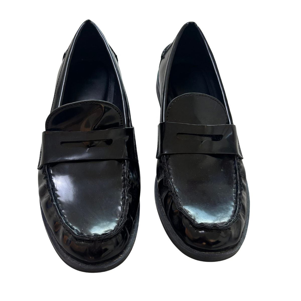 Zara Black Patent Loafers