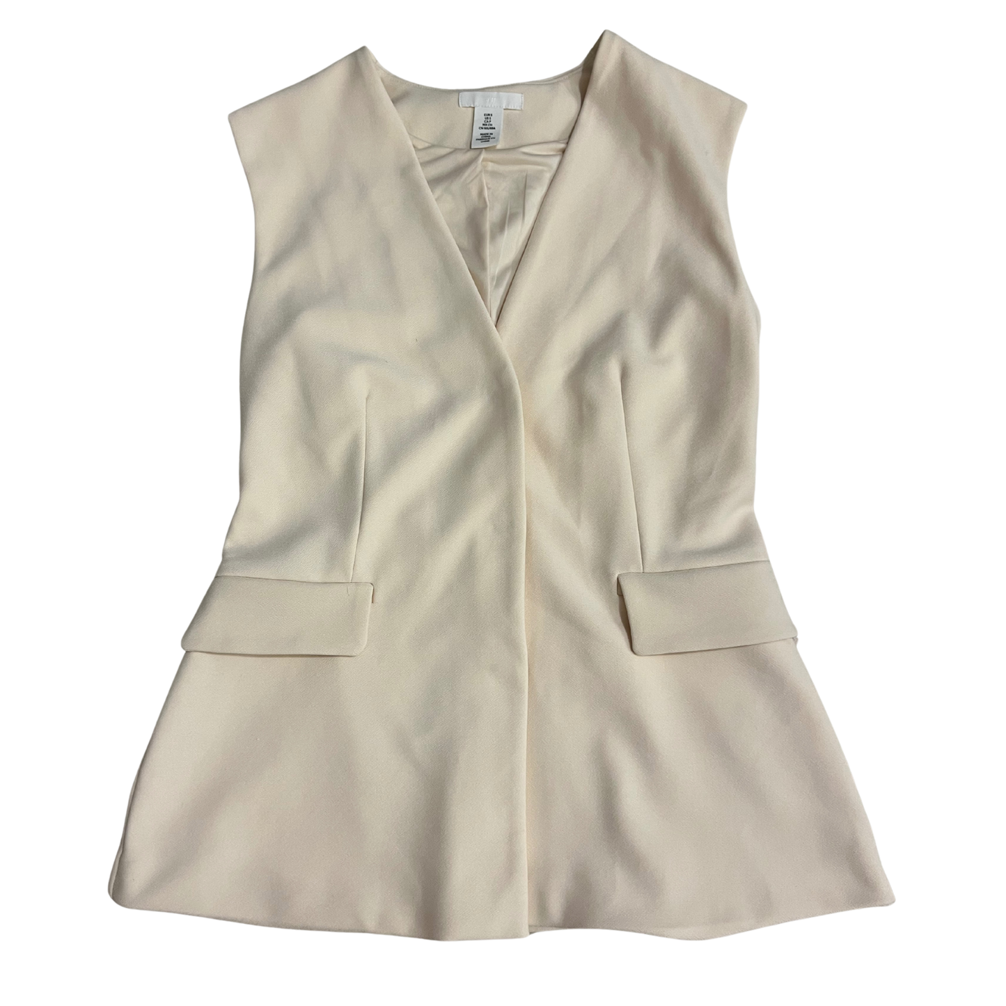 H&M Cream Sleeveless Blazer