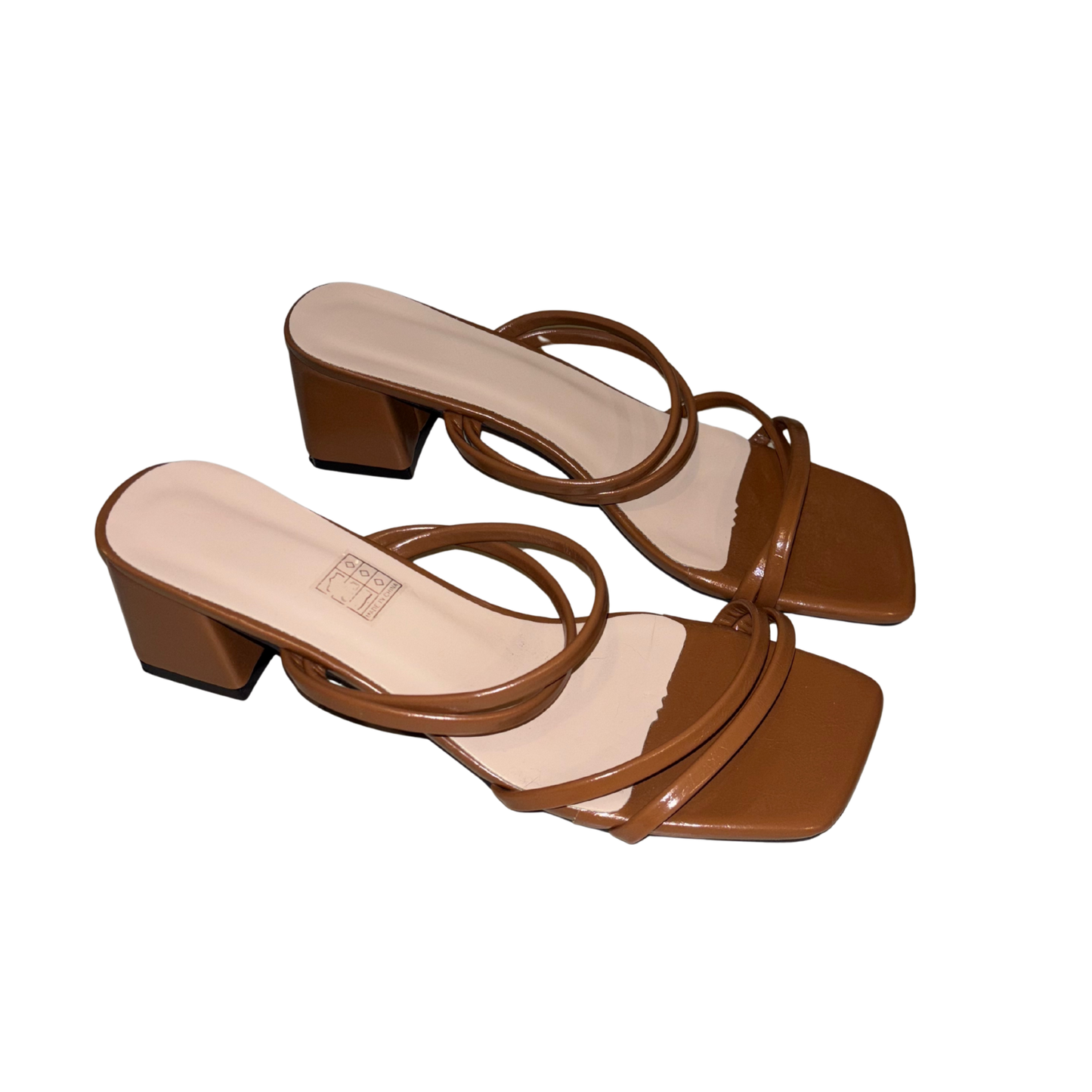 Brown PU Strappy Heels