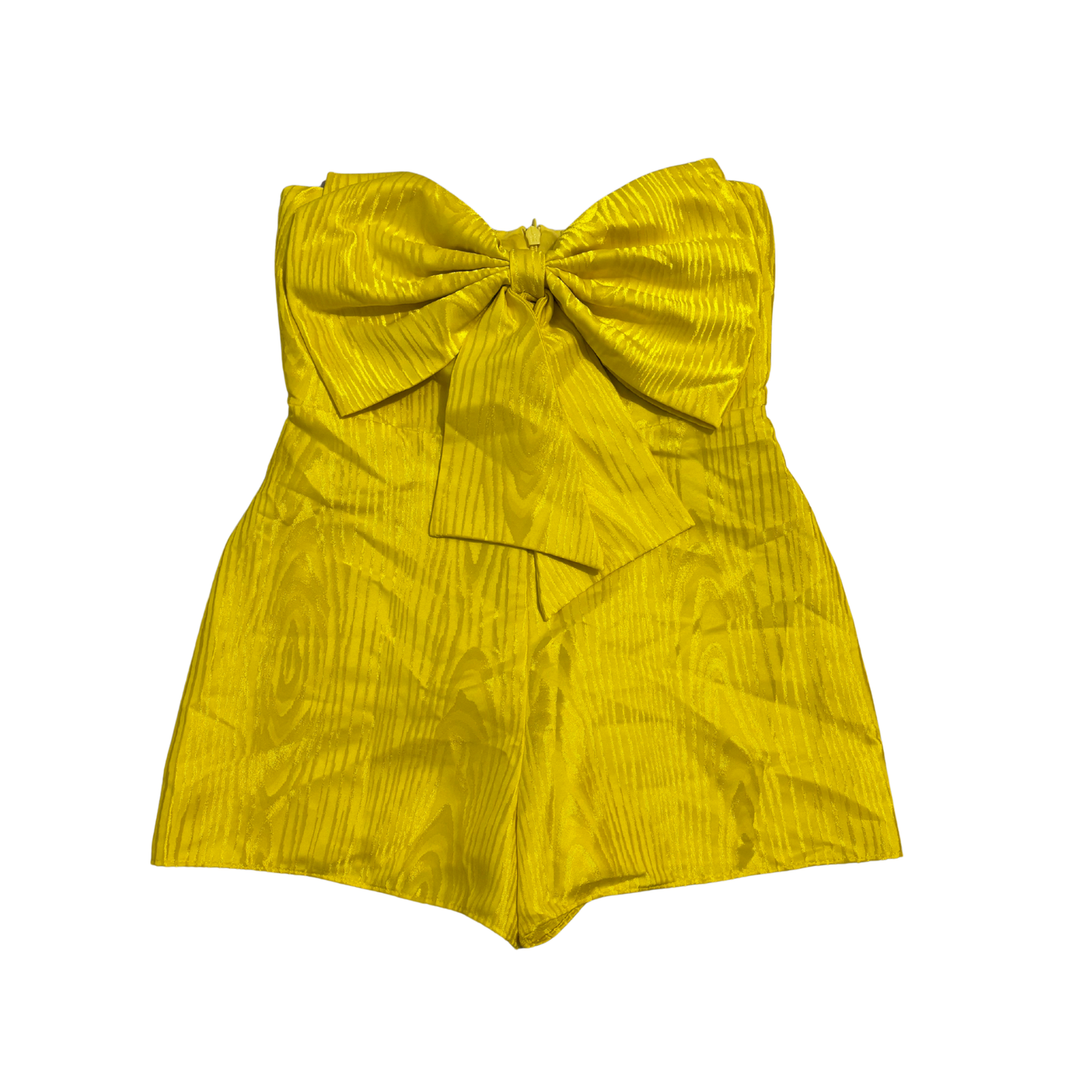 River Island Yellow Bow Detail Playsuit