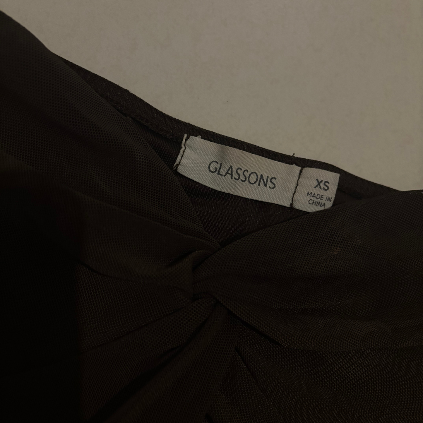 Glassons Chocolate Mesh Top