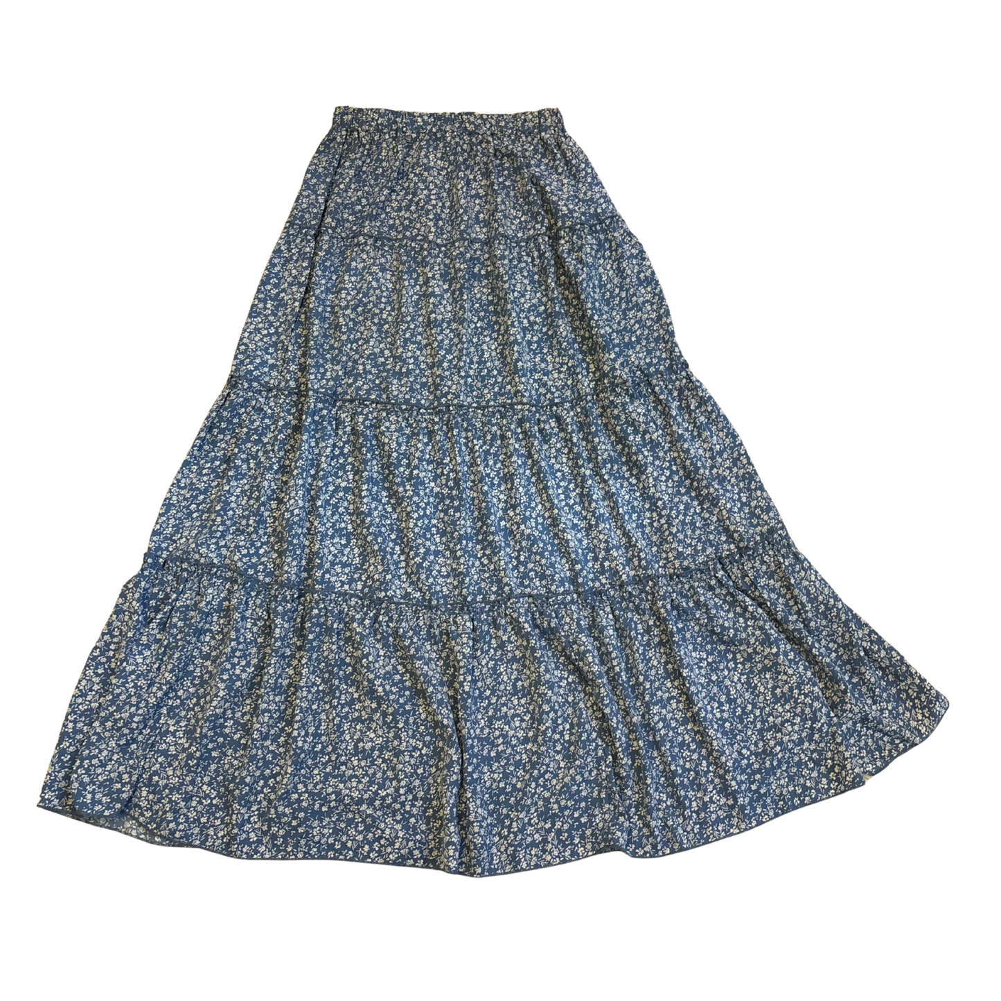 Blue Floral Maxi Skirt