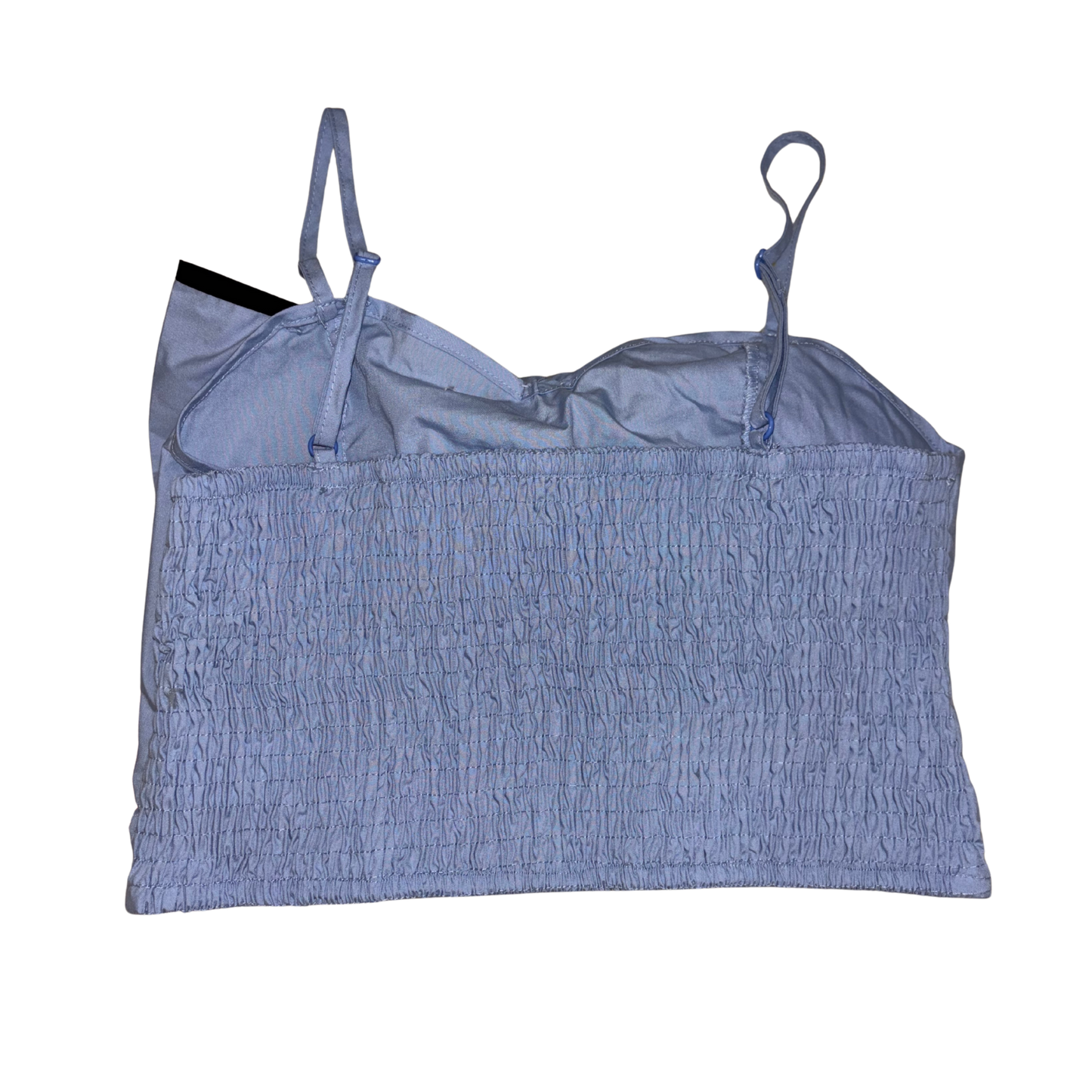Blue Bow Front Crop Top