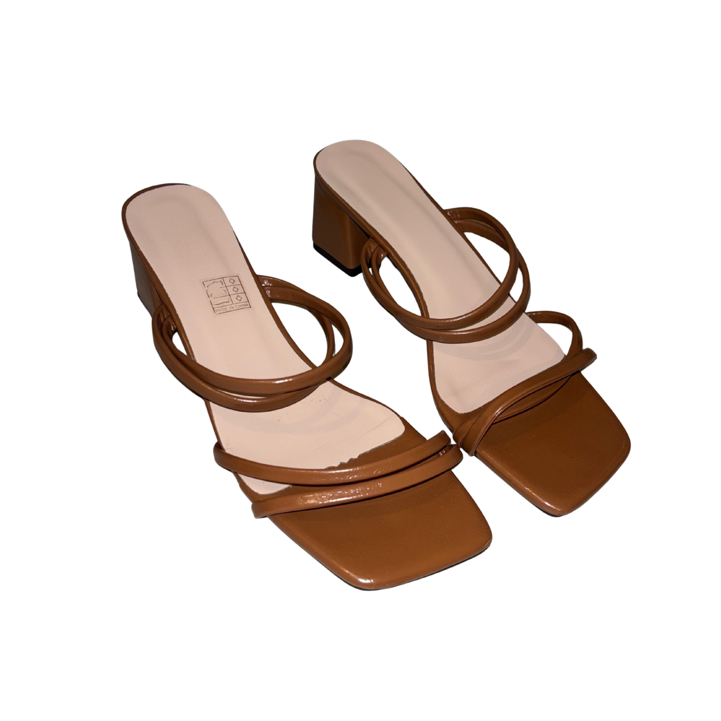 Brown PU Strappy Heels