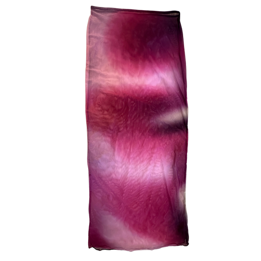 Pink & Purple Mesh Cover-up Skirt