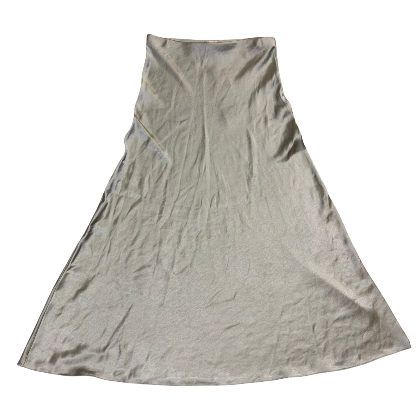 Amisu Blue Satin Maxi Skirt
