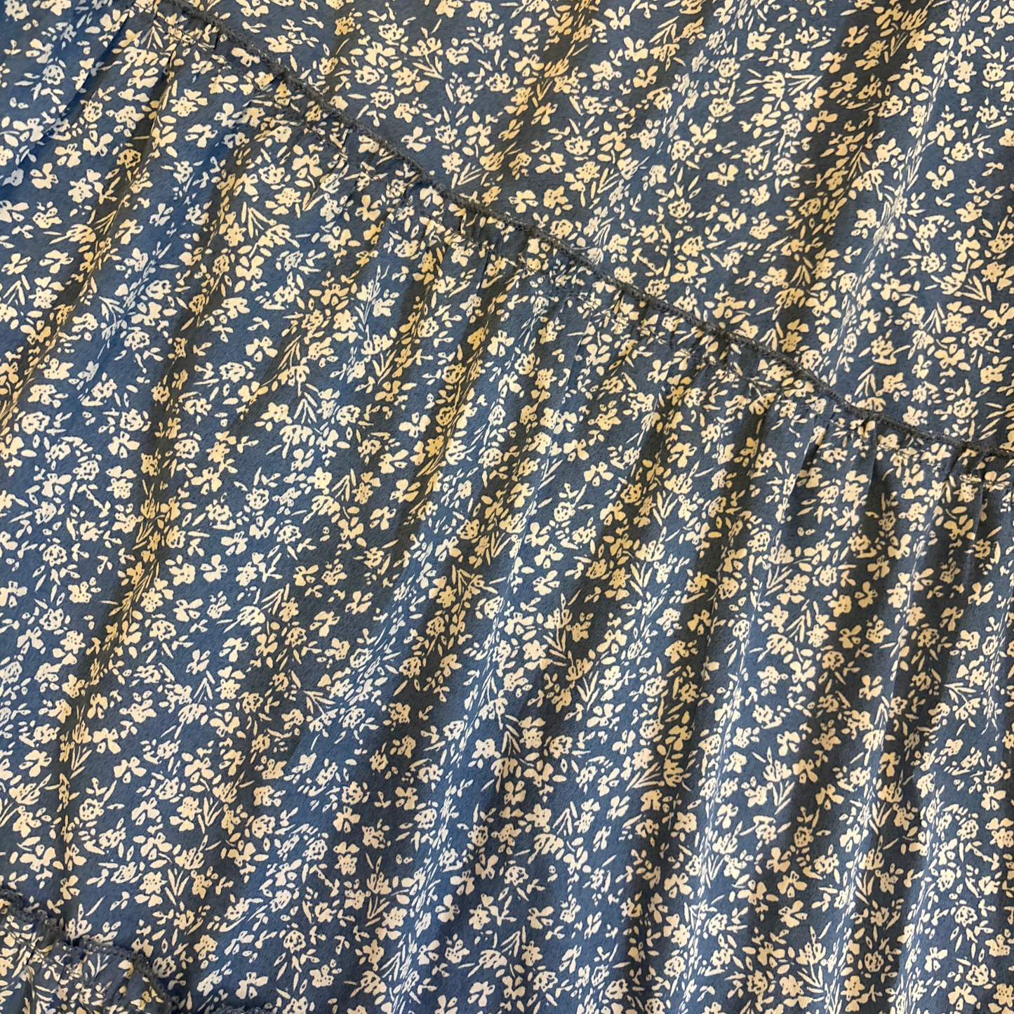 Blue Floral Maxi Skirt