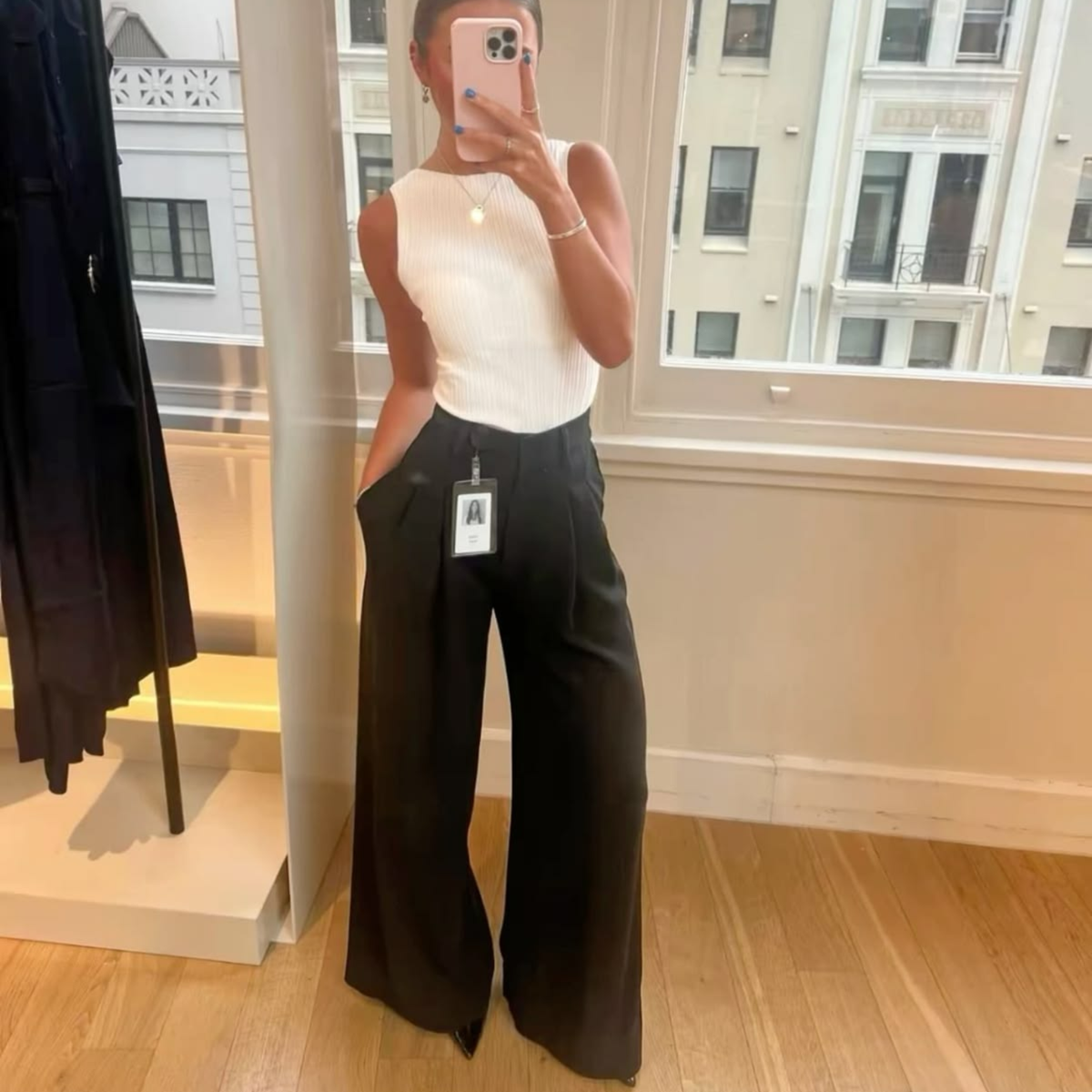 Zara Black Wide Leg Trousers