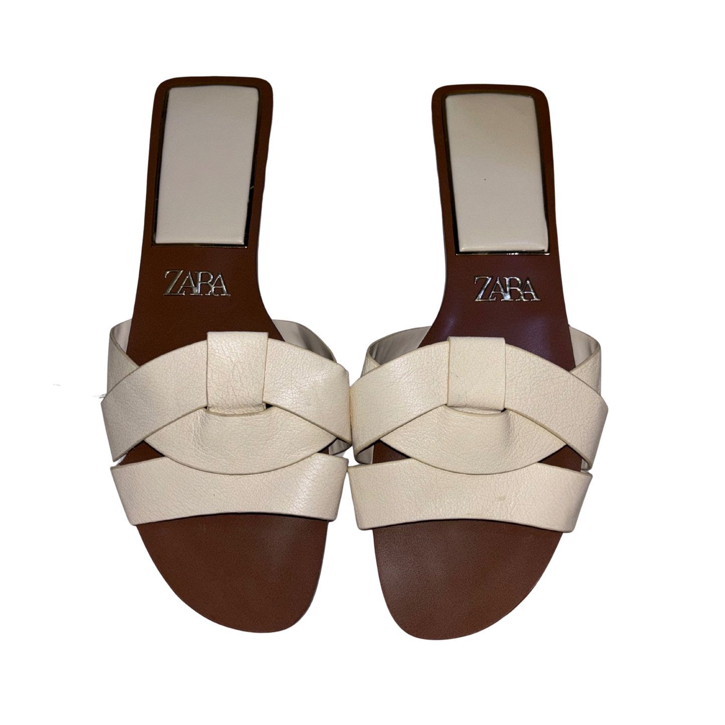 Zara Criss-Cross Leather Sandals