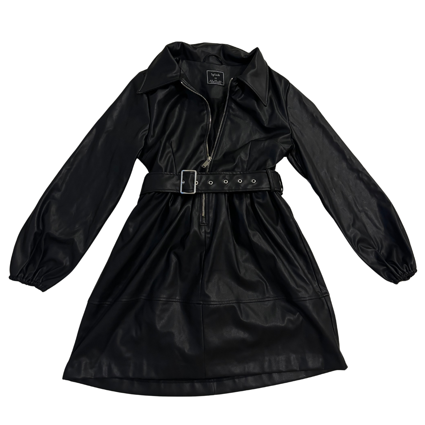 Black Leather Mini Dress