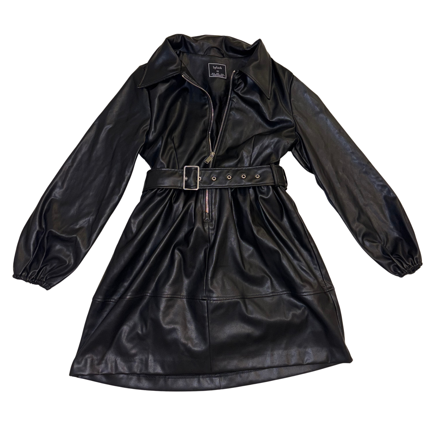 Black Leather Mini Dress