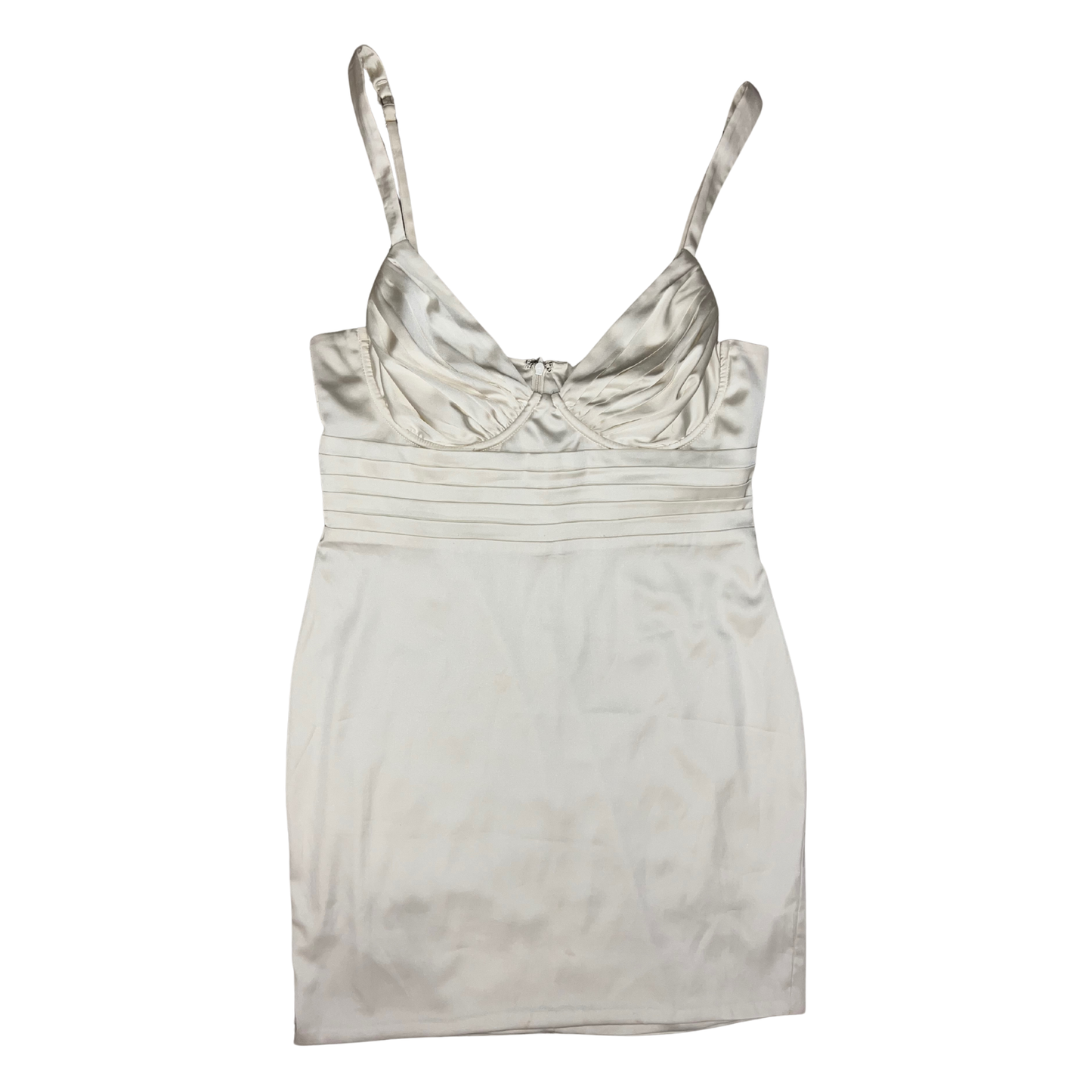 Oh Polly Cream Satin Mini Dress