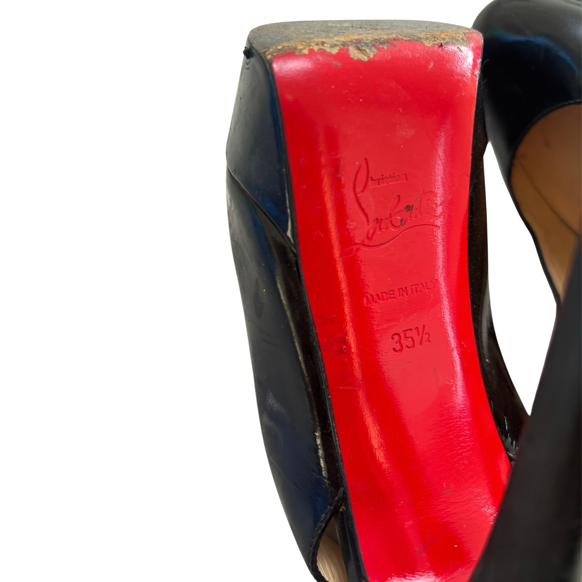 Christian Louboutin Bianca Black Patent Heels