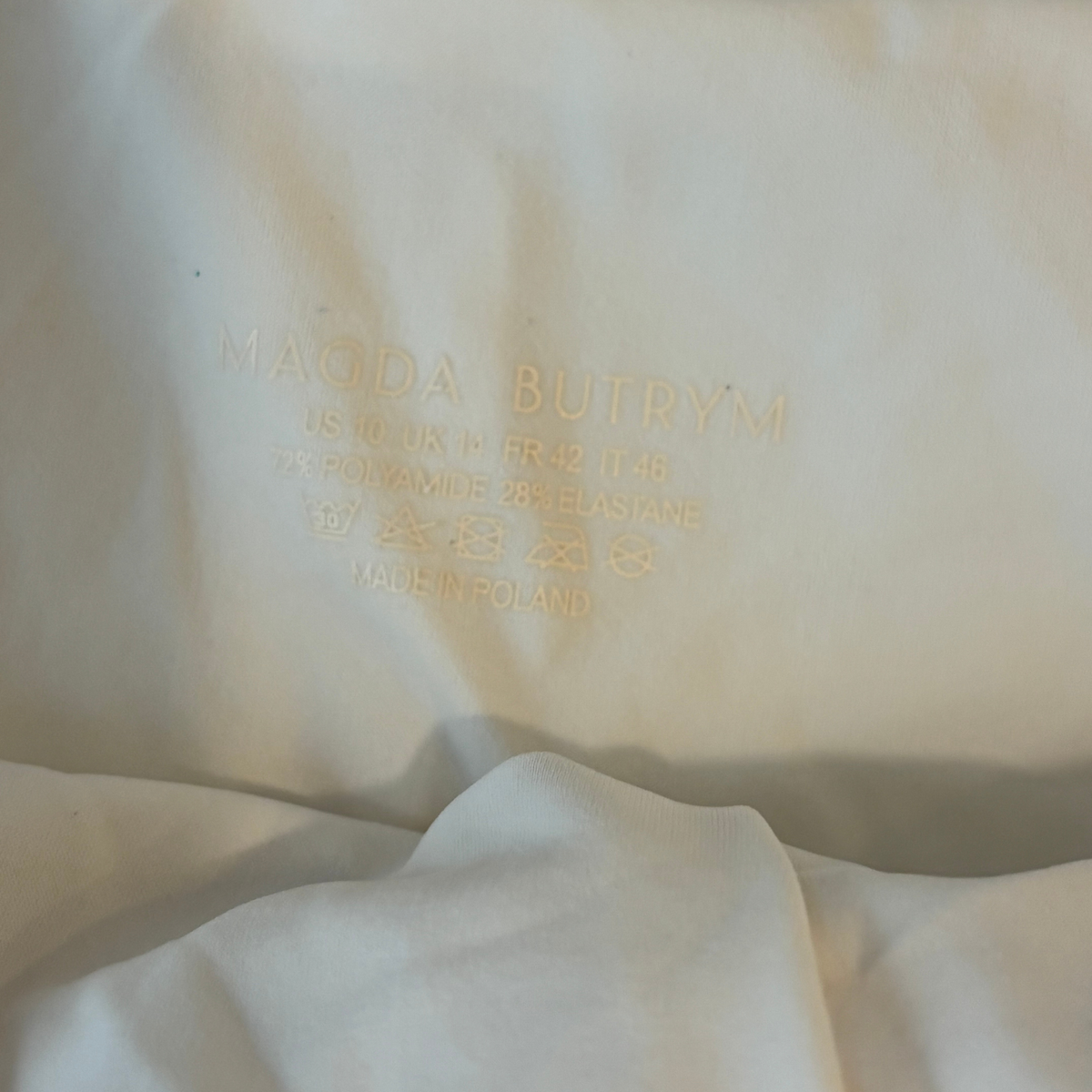 Magda Butrym Floral Detail White Swimsuit/Bodysuit